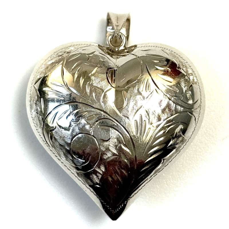 Large Sterling Silver Heart Pendant