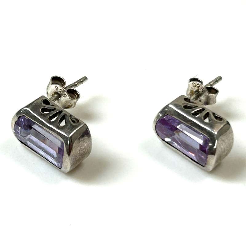 Sterling Silver and Kunzite Earrings