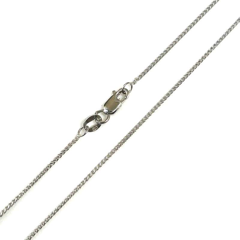 COMBINED WITH AJ836 18ct White Gold Spiga Chain Necklace