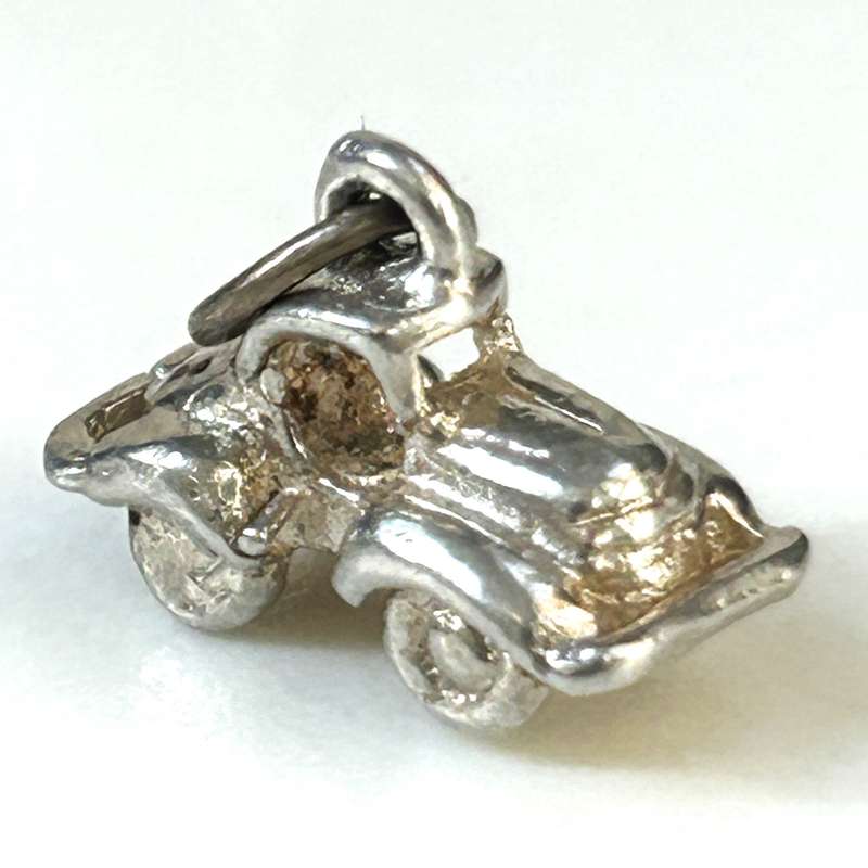 Miniature Silver Two-Seater Car Charm Pendant