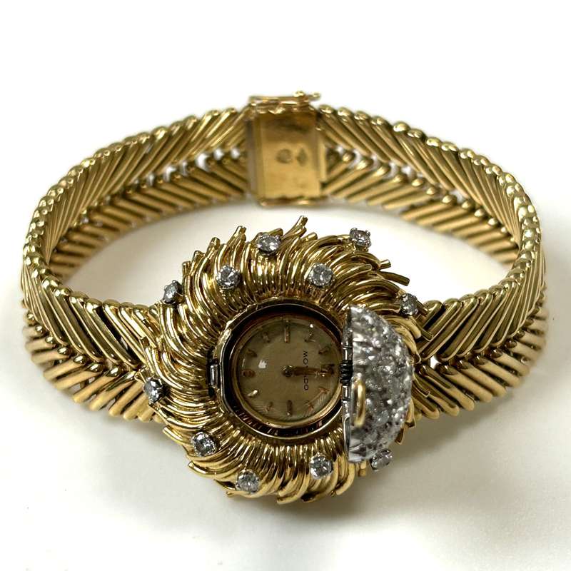 Vintage 18ct Gold and Diamond Movado Dress Watch