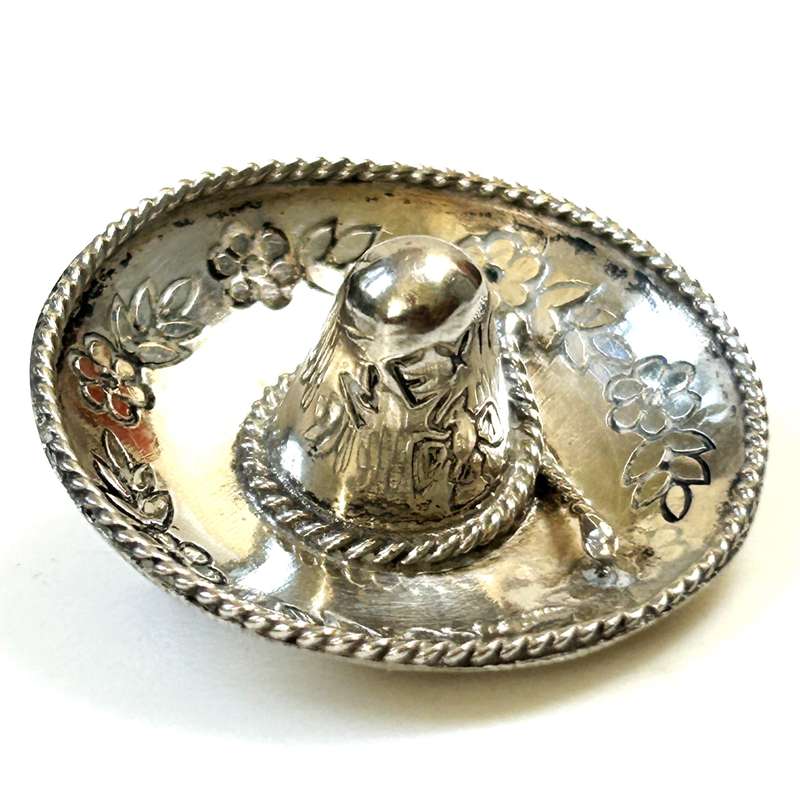 Vintage Silver Mexican Sombrero Brooch