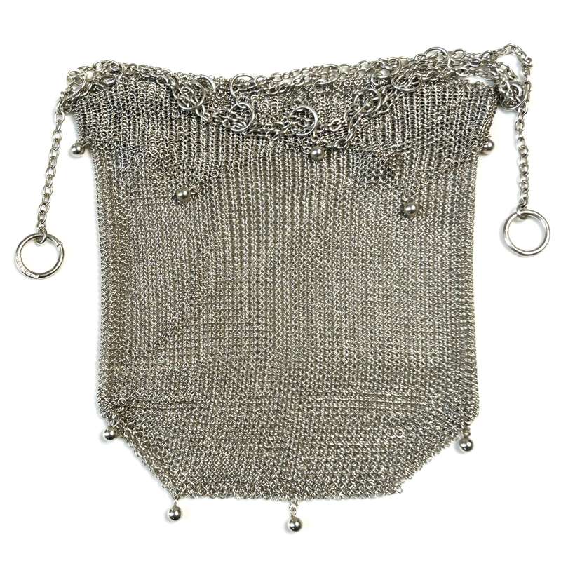 Antique Sterling Silver Mesh Drawstring Purse