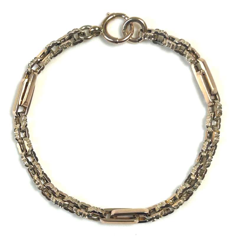 Antique Decorative 9ct Yellow Gold Bracelet