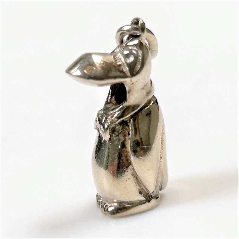 Miniature Silver Penguin Charm Pendant