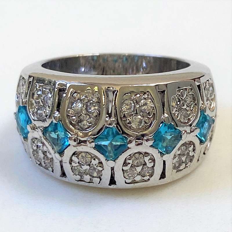 Sterling Silver and Cubic Zirconia Dress Ring