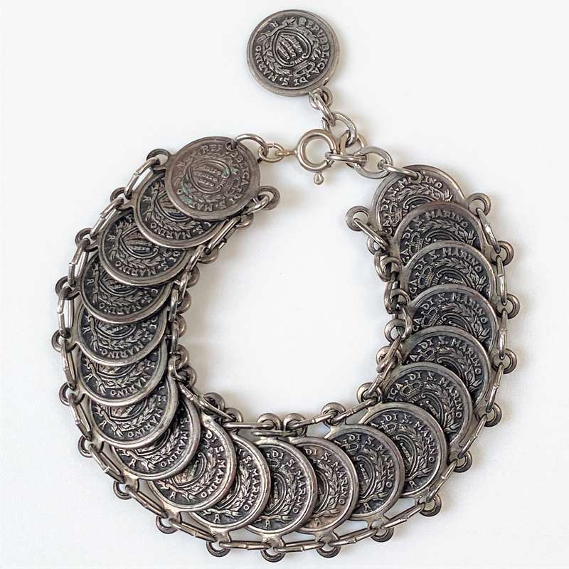 Vintage San Marino Coin Bracelet