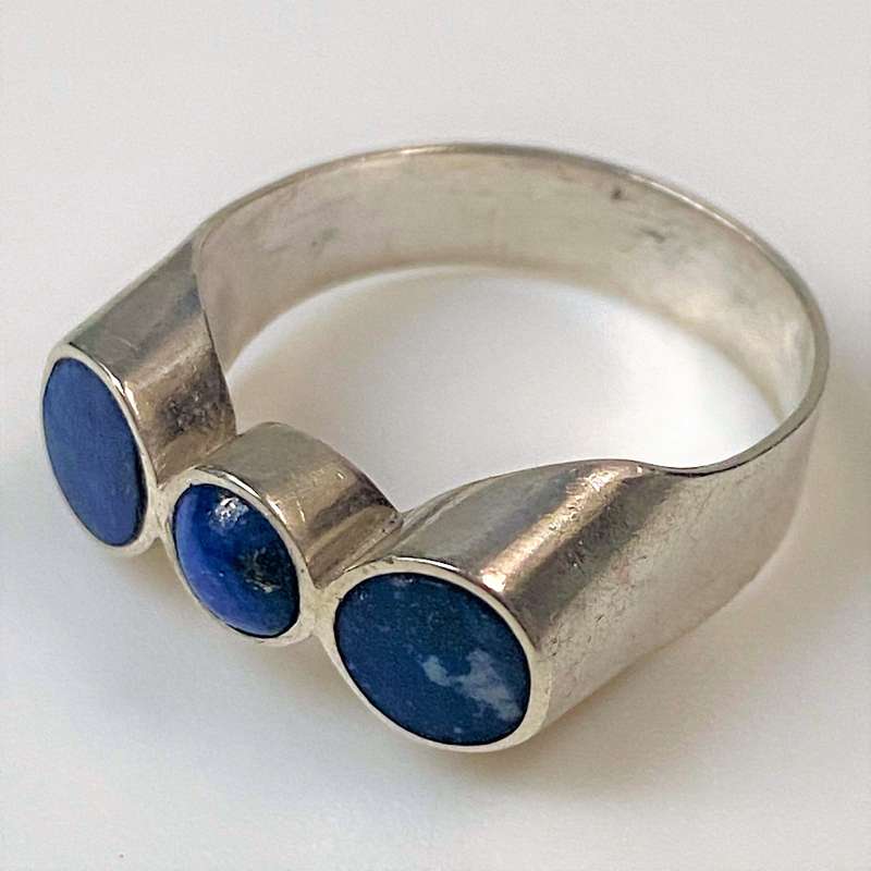 Handmade Silver and Lapis Lazuli Ring