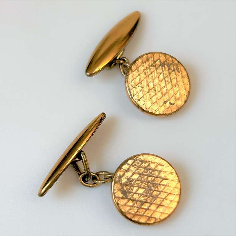 Antique Gilded Metal Cufflinks