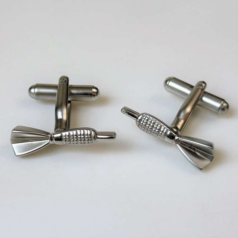 Modern White Metal Dart Fashion Cufflinks