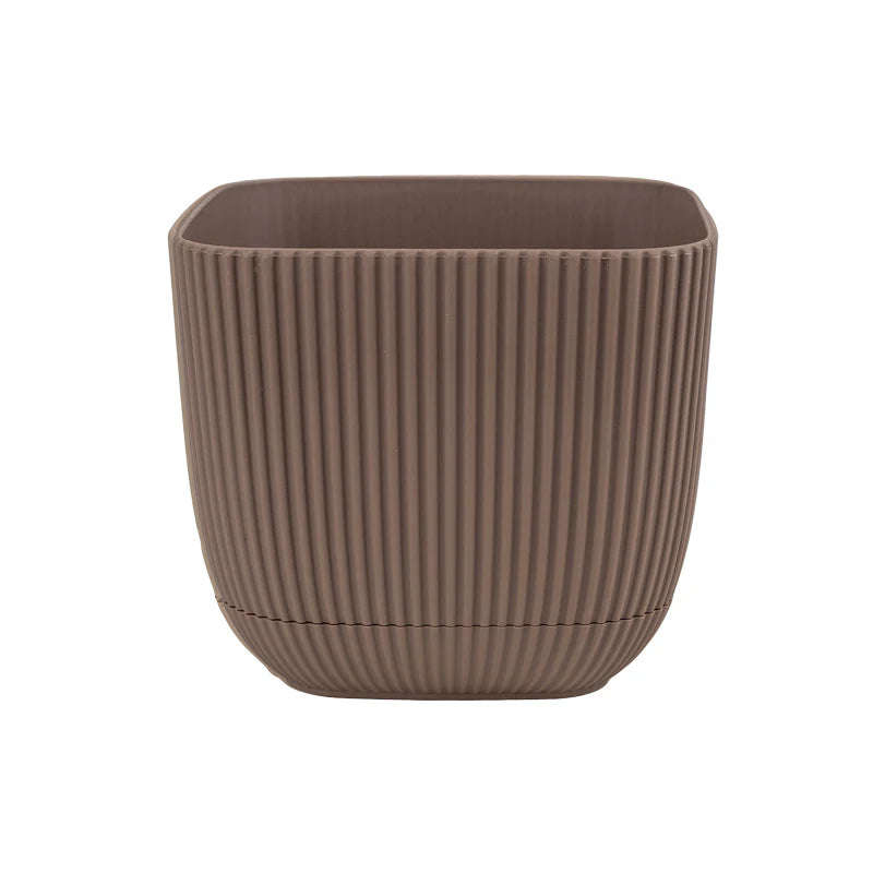 Earthy Brown Designer Plastic Pots