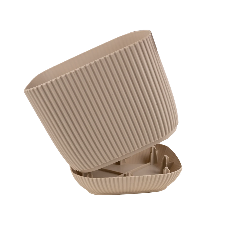 Caramel Cream Designer Plastic Pots