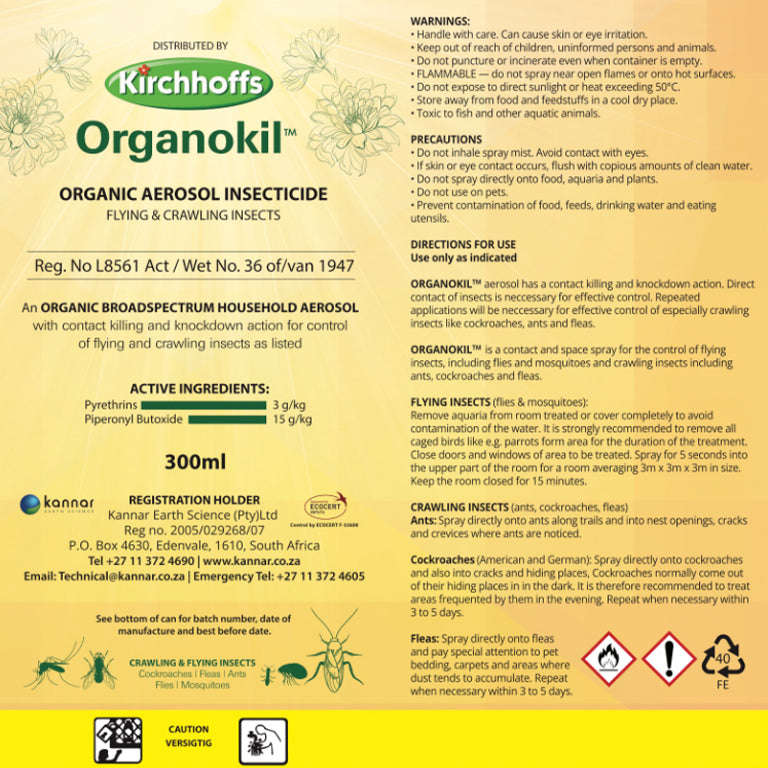 Organokil Indoor/Outdoor Aerosol Spray
