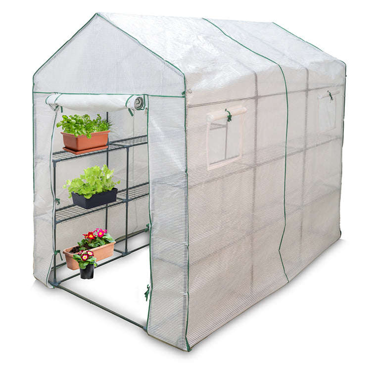 2.1m Greenhouse Kit + Free Shelving | 2.1m (L) x 1.5m (W) x 2m (H)