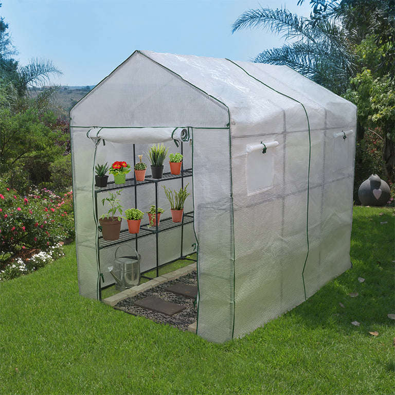 2.1m Greenhouse Kit + Free Shelving | 2.1m (L) x 1.5m (W) x 2m (H)