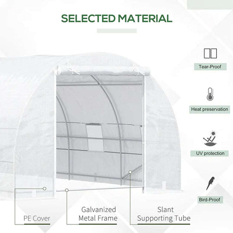 Green House Tunnel (3mx2mx2m) UV Polytunnel Kit