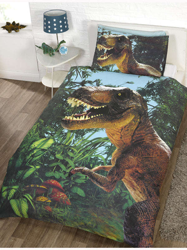 T Rex Dinosaur Duvet - Jurassic World / Dinosaur Bedding - single