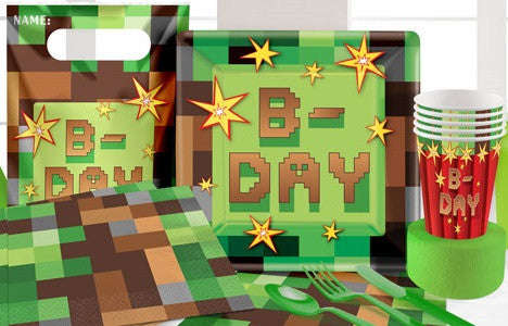 Minecraft Party Kit + Pinata - Minecraft Party Supplies
