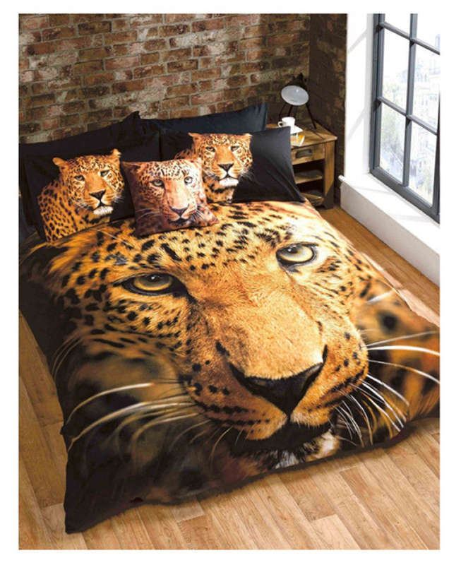 Leopard Single Duvet Cover And Pillowcase Set - Leopard Bedding