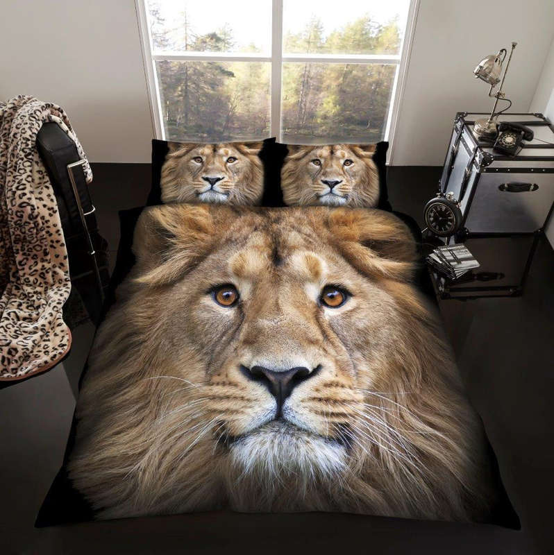 3D Lion Duvet - 3D Bedding - King
