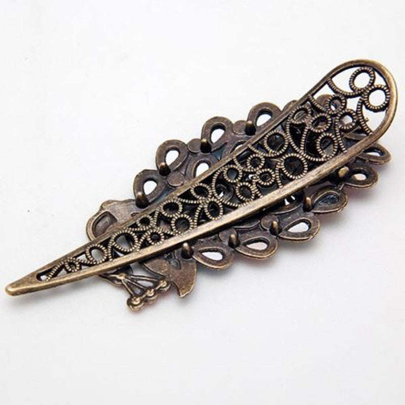 Rhinestone Peackock Hair Pin Hair Clips