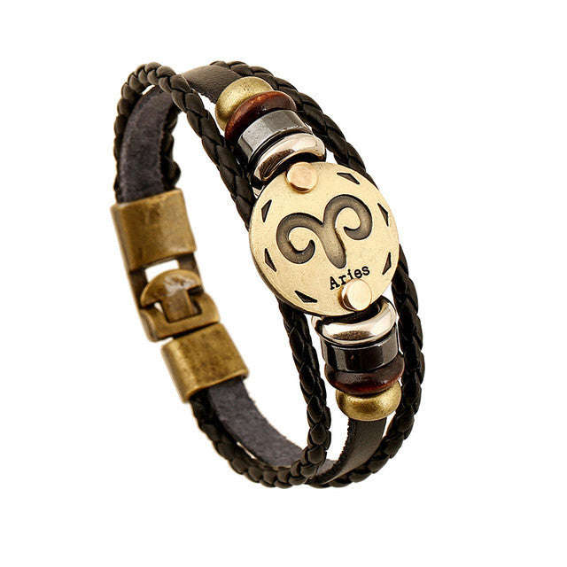 Men's Zodiac Bracelet - Aries