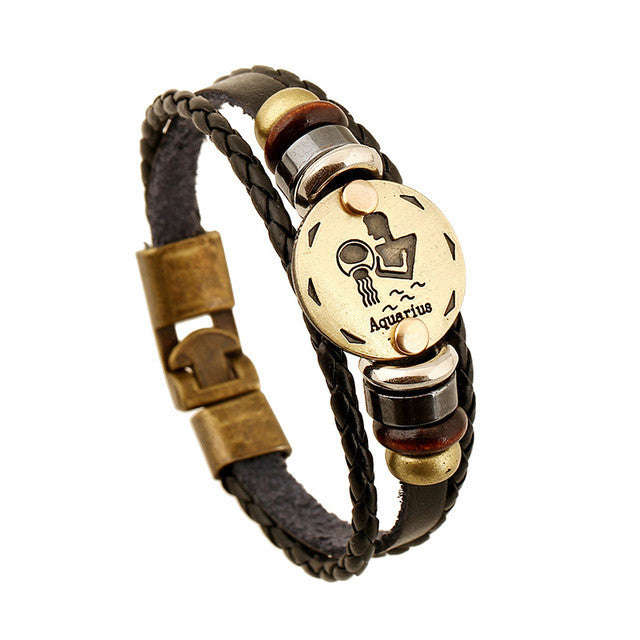 Men's Zodiac Bracelet - Aquarius