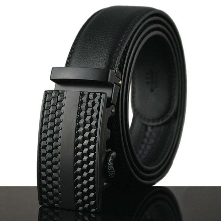 Genuine Leather Automatic Buckle Formal Belt
