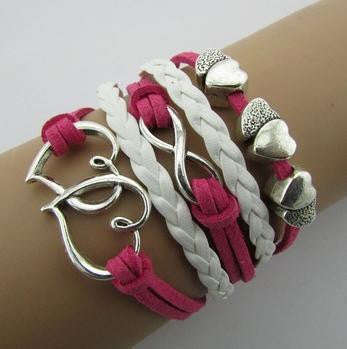 Leather Infinity Bracelets - Infinity Love