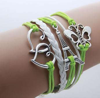 Leather Infinity Bracelets - Paris