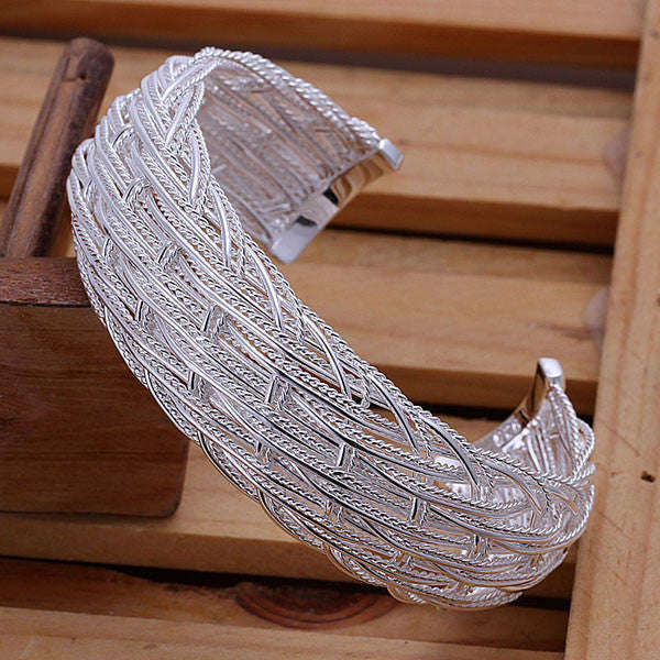 Wide Mesh Cuff Bracelet