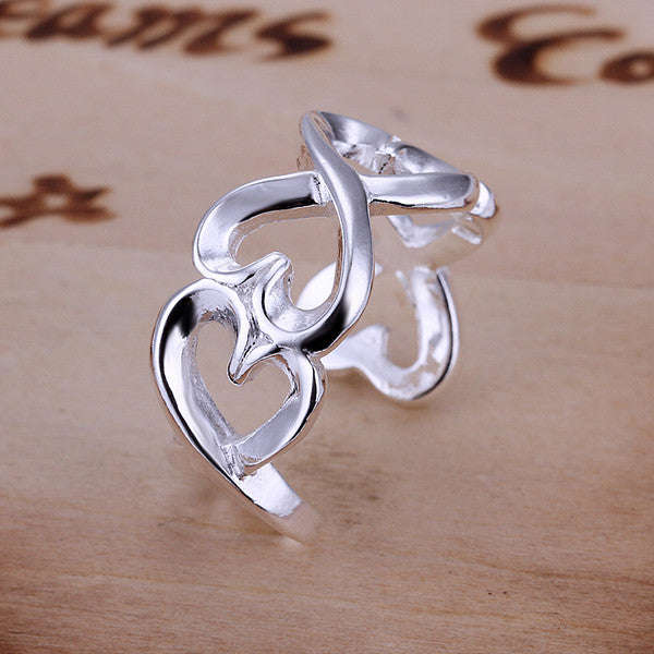 925 Sterling Silver Open Heart Ring