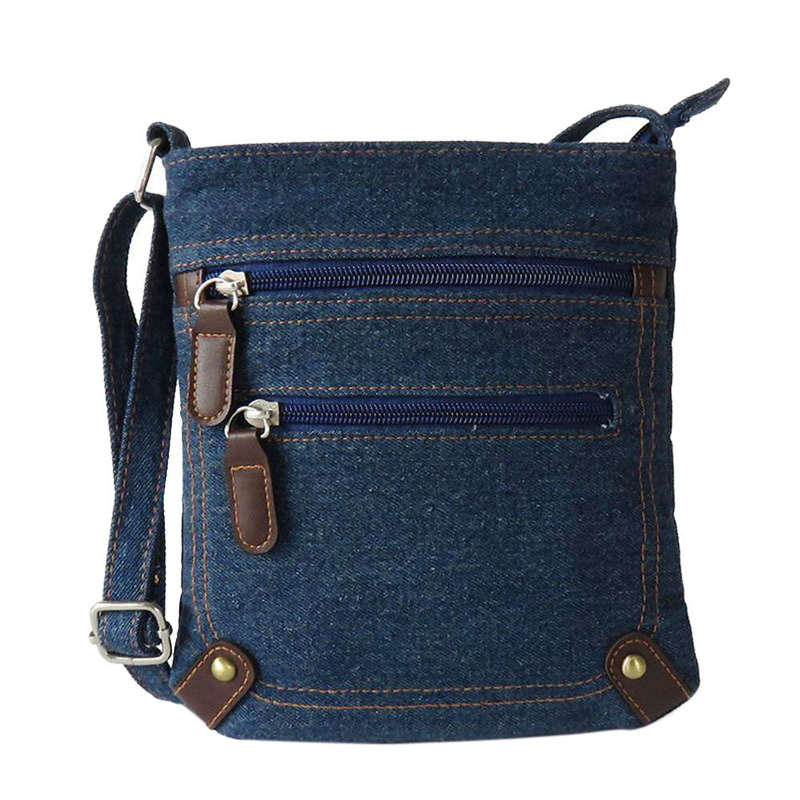 Denim Messenger Sling Bag