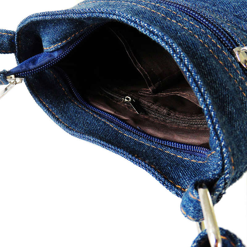 Denim Messenger Sling Bag