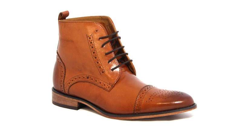 Men's Shoes - John Drake Lace Up Boot - Brown - 11