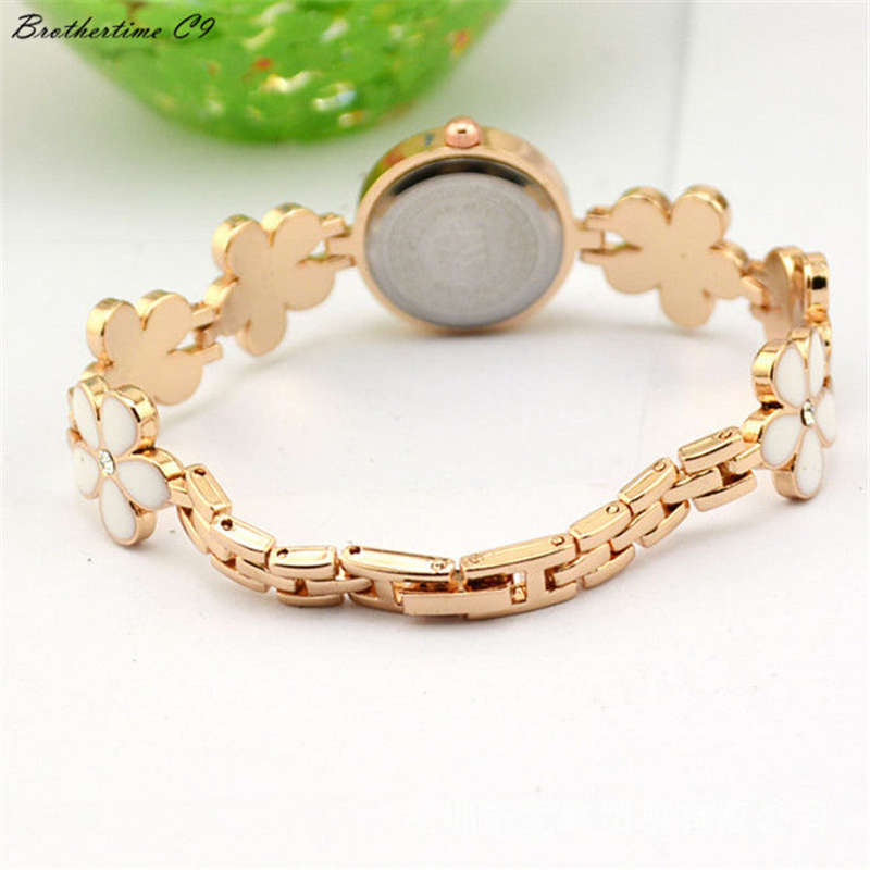 Rose Gold Flower Watch