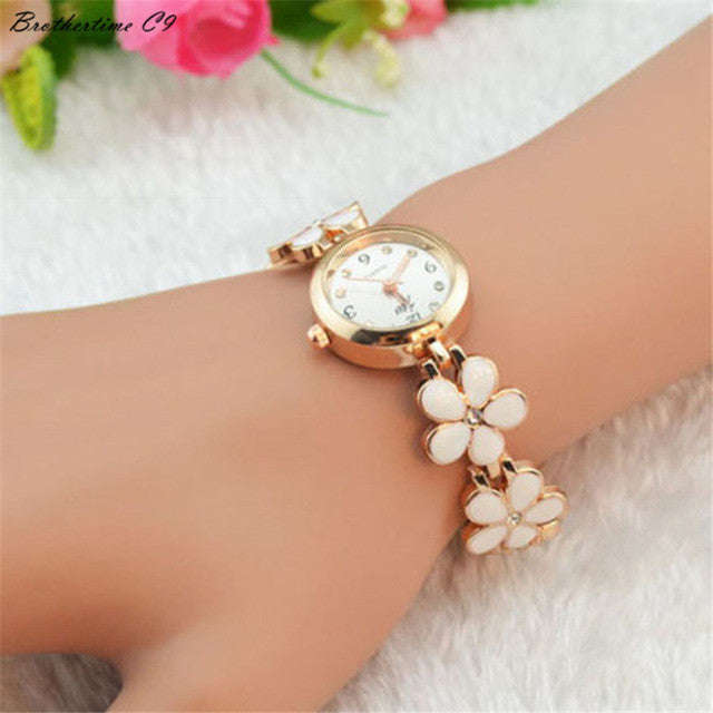 Rose Gold Flower Watch