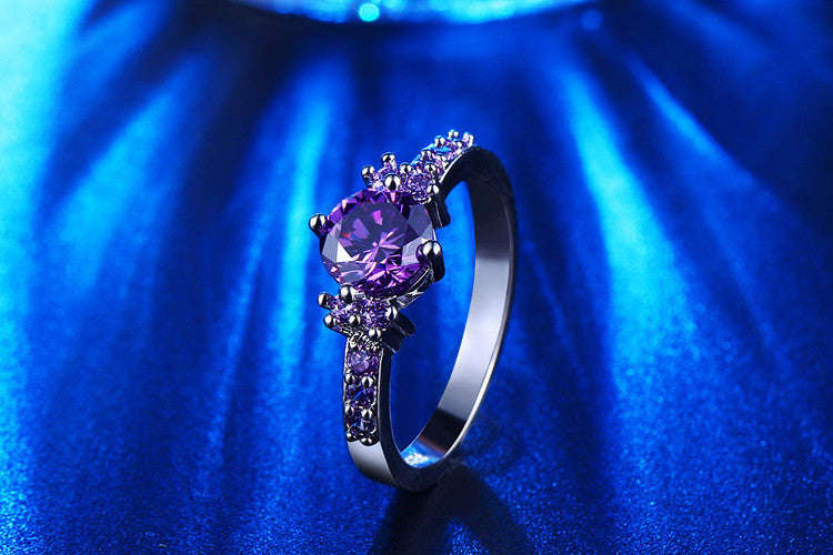 Purple Zircon Ring - Size 9