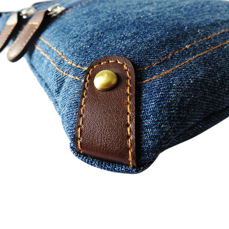 Denim Messenger Sling Bag