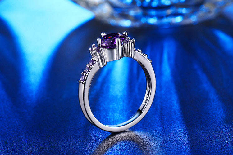 Purple Zircon Ring - Size 9
