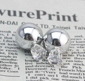 Party Earrings - Crown Tip - Silver
