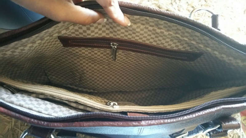 100% Genuine Buffalo Leather Strapped Everyday Handbag - Black