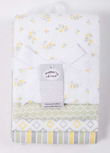 4pc Baby Flannel Receiver Set - Neutral