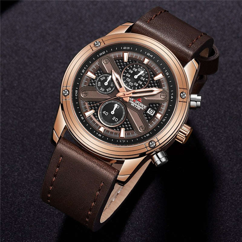 Men's Armiforce Luxury Genuine Leather Watch (8010) - Brown
