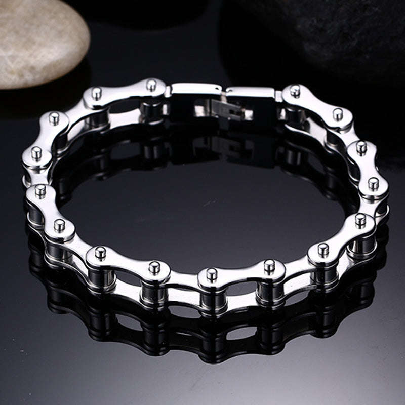 Men's Stainless Bicycle Chain Bracelet - 12mm