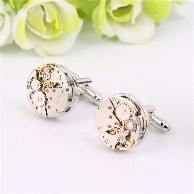 Watch Mechanism Cuff Links
