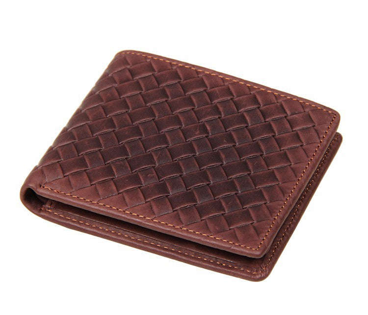 Genuine Leather Men's Weave Wallets