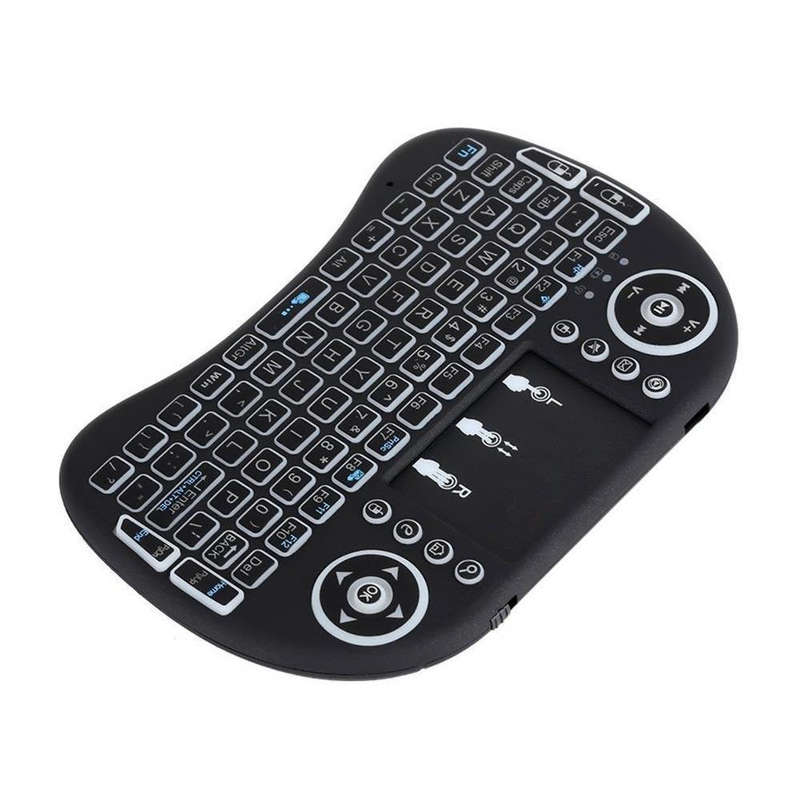 Mini Wireless BackLit Keyboard & Mouse Combo - Black