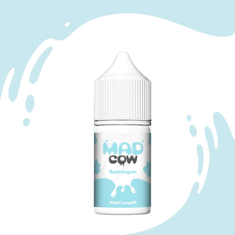 Mad Cow Salt Nic/MTL Longfill - Bubblegum Milkshake