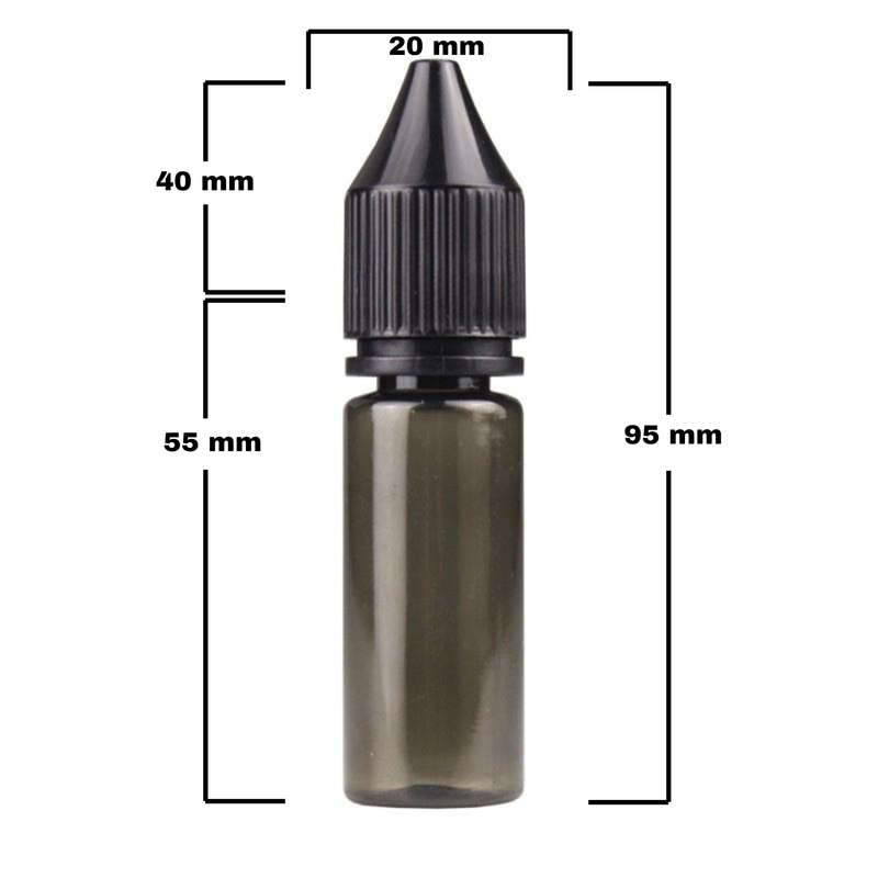 Chubby PET Bottle Black Transparent